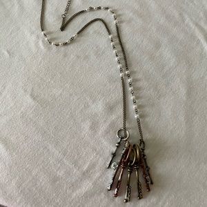 Claire’s Y2K Key Necklace with Pearls